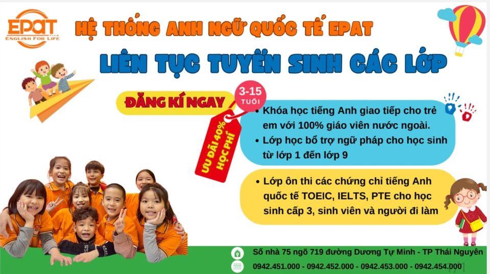 Tuyển sinh lớp học Tháng 4 tại Epat English