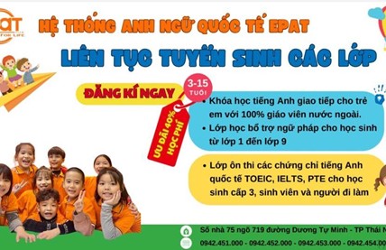 Tuyển sinh lớp học Tháng 4 tại Epat English